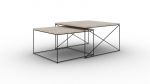 2-osaline kohvilaudade komplekt ADRK Furniture Licco, pruun/must