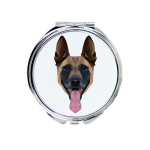 Malinois Belgia lambakoer - peegel pildiga ja geomeetrilise m&auml;rgiga br&auml;ndilt Art-Dog, XS