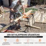 Costway 2 x saehobuste t&ouml;&ouml;pukk kokkupandav tellingute pukk mahutab kuni 500 kg 96,5 x 47 x 76 cm
