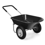 Costway k&auml;ru 2 rattaga raskeveokite sahtliga aia jaoks 145 x 65 x 65 cm must