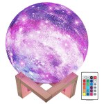 3D RGB kuukujuline kaugjuhtimispuldiga &ouml;&ouml;lamp Perfee