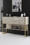 Konsool Luxe Travertine, kuldne