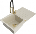 Graniidist k&ouml;&ouml;givalamu Mexen Cesar segisti ja sifooniga, Beige/Black/Gold