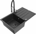 Graniidist k&ouml;&ouml;givalamu Mexen Bruno segisti ja sifooniga, Black granite/Black/Chrome