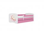 Lastevoodi madratsiga Kocot Kids BabyDreams Pink dream, roosa/valge