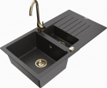Graniidist k&ouml;&ouml;givalamu Mexen Matias segisti ja sifooniga, Black granite/Gold