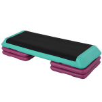 K&otilde;rguse reguleerimisega fitness stepper 3 astet (10/15/20 cm) Libisemisvastane treeningpink koduseks treeninguks, spordisaali, kontorisse Plastik Must+Roheline+Violett