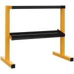 Hantlihoidik hantlitele, kandev&otilde;ime kuni 270 kg, 2 tasandit, terasraam, kollane, 92,5 x 50,5 x 80,5 cm