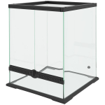 PawHut terraarium roomajate s&ouml;&ouml;tmiskast P&otilde;genemisvastane ventilatsioon 120L klaasist terraarium Kaablijuhtimine kahepaiksete &auml;mblikute metallist must 45x45x60cm