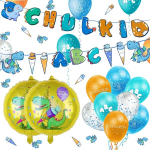 ANYUNKEY Dinosaurus &otilde;hupallide komplekt Sinine 46 tk dekoratsioon