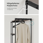 Riidepuudega avatud riidekapp 43 x 124 x 182 cm taupe