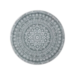 &Uuml;mmargune boho stiilis vaip, 160 cm, tumehall