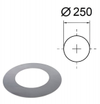 Dekoratiivne &uuml;mmargune sulgemisplaat. D-250 mm.