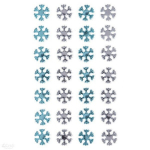 Sinised ja h&otilde;bedased kleepuvad kristallid Dallprint, 28 tk