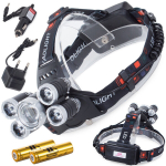 Eesmine LED esilatern cree xm-l t6 4x xp-e, must