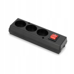 Pistikupesa, elektririba jaotur montis must