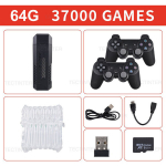 M&auml;ngukonsool X2 Plus 4K Game Stick HD videom&auml;ngukonsool 128G sisseehitatud 41000 3D m&auml;ngud 40+ simulaatorit N64/PSP jaoks koos juhtmevaba kontrolleriga, 64G be dėžutės