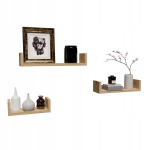 Riputatav riiul LOWER tamme artisan 3 riiulist koosnev komplekt