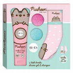 Komplekt Bi-es Pusheen The Cat: du&scaron;igeel ja &scaron;ampoon, 240 ml, + veepomm + sokid