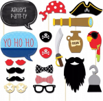 Fotokabiini rekvisiitide komplekt fotopidu Halloween piraadid 20tk