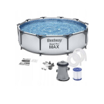 BESTWAY Steel Pro Max Tubular Above Ground Pool 305x76 cm 1249 L/H Cartridge Purifier