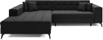 Pehme nurgadiivan NORE Solange 24, must, Vasak variant