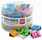 Klambrid Leviatan Smile, 25 mm, 4 v&auml;rvi x 12tk (48tk), metallist, v&auml;rvilised, 009765