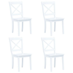 vidaXL s&ouml;&ouml;gitoolid 4 tk valge, toekast kaut&scaron;ukipuidust