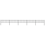 vidaXL terava otsaga aed, terasest, 8,5 x 0,6 m, must