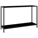 vidaXL konsoollaud, must, 120 x 35 x 75 cm, karastatud klaas