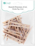 Puidust pesupulgad, 7,2 cm, 10 tk