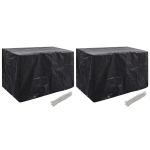 vidaXL aiam&ouml;&ouml;blikatted 2 tk 8 kinnitusavaga, 140 x 70 x 90 cm, Juoda