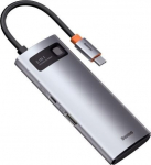 Hub 5in1 Baseus Metal Gleam Series, USB-C to 3x USB 3.0 + HDMI + USB-C PD