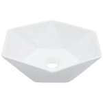 vidaXL valamu, 41 x 36,5 x 12 cm, keraamiline, valge