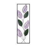 Metallist seinadekoratsioon Leaf, 90x32 cm