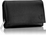 Naiste nahast rahakott Stevens P40, must