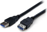 USB 3.0 A kuni A pikenduskaabel 1 m - M/F - USB A SuperSpeed pikendus must - M/F - USB3SEXT1MBK