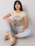 Naiste T-s&auml;rk Skull, pruun, L