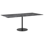 vidaXL lauaplaat, must 100x50 cm, 6 mm, karastatud klaas marmordisain