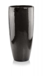 Keraamiline lillepott GLAZED, &uuml;mmargune, grafiit, 25 x 50(K) cm