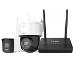 HiLook IKS-2044PH Easylink Wi-Fi 6 Traadita Videovalvekomplekt 4MP Bullet + PT Dome Kaamera + WiFi NVS