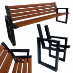 Aia pargipink urban Rome 194cm seljatoega puidust metallist