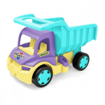 Wader WAD-65023 m&auml;nguauto Giant dump truck purple and turquoise