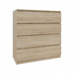 Kummut tamm sonoma 90 cm 4 sahtliga elutuppa magamistuppa mahukas kapp