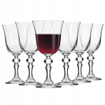 Punase, valge veini ja veeklaaside komplekt Krosno Krista 6 x 220 ml