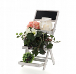 Puidust lillede stend-riiul-redel, h=68cm