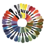 Puuvillased tikkimisniidid Muline RainBow&reg; 36 erinevat v&auml;rvi 8 m komplekt