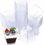 Monoporation cups p&uuml;ramiid snack konteinerid 5x5x4.5cm 60ml 50pcs