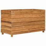 taimelava，taimekast，&otilde;iepott 100 x 40 x 55 cm, taast&ouml;&ouml;deldud tiikpuu ja teras CFE57171