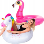 2x t&auml;ispuhutavad madratsid &uuml;kssarvik flamingoolind tugitoolid basseini ujumiseks suvel